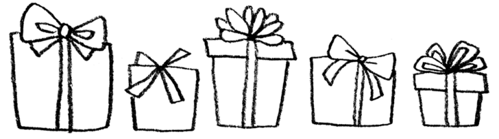 プレゼント・贈り物のイラスト | えんぴつと画用紙