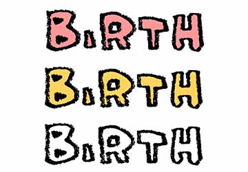 フリー素材・BIRTH・文字・かわいい・誕生日