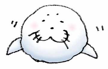 ヤドカリのかわいい手書きイラスト えんぴつと画用紙