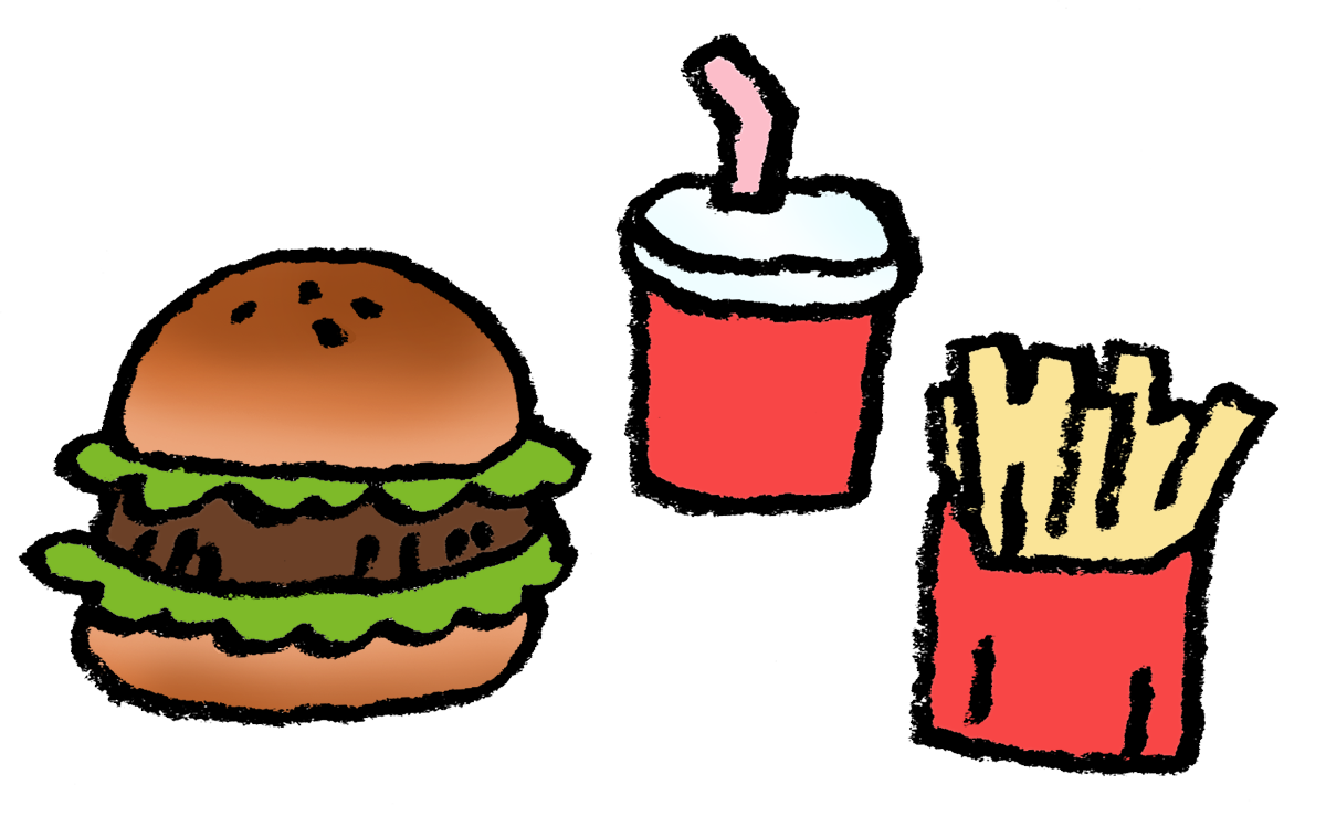 無料イラスト画像 トップ100かわいい ハンバーガー 食べる イラスト